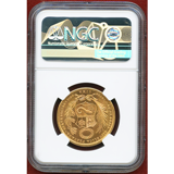 【SOLD】ペルー 1966年 50ソル 金貨 女神座像 NGC MS66