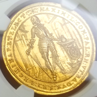【SOLD】ドイツ バイエルン 1640年 5ダカット 金貨 マキシミリアン1世 NGC MS64
