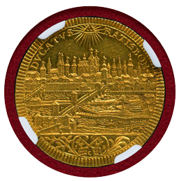 【SOLD】ドイツ レーゲンスブルク ND(1745-65) ダカット 金貨 都市景観 MS62