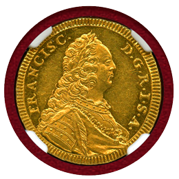 【SOLD】ドイツ レーゲンスブルク ND(1745-65) ダカット 金貨 都市景観 MS62