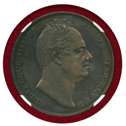 イギリス 1831年 クラウン 銀貨 ウィリアム4世 "W.W." NGC PF63