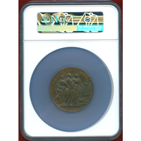 【SOLD】フランス 1789年 銅メダル ルイ16世ファミリー パリ訪問記念 NGC AU58BN