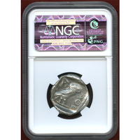 【SOLD】古代ギリシャ アッティカ 440-404BC 4ドラクマ 銀貨 フクロウ NGC MS★