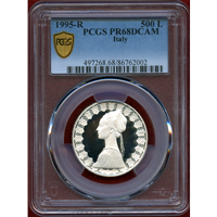 【SOLD】イタリア 1995R 500リレ 銀貨 コロンブスの船 PCGS PR68DCAM
