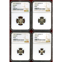 【SOLD】イギリス 1937年 銀貨 Maundyセット ジョージ6世 NGC PF64-65